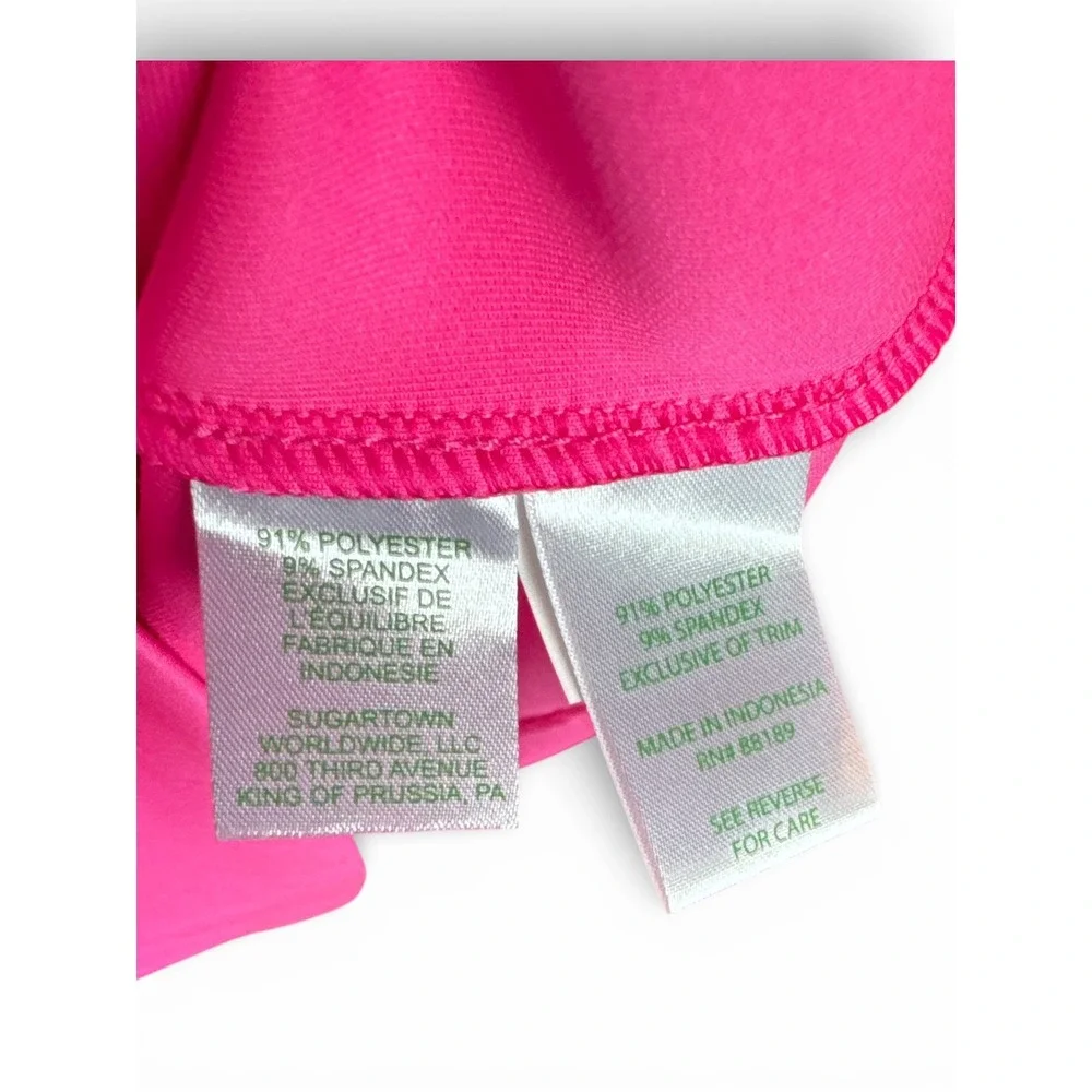 Lilly Pulitzer Girls Elize Dress Raz Berry Pink Gold Trim‎ XL 12-14 NWT